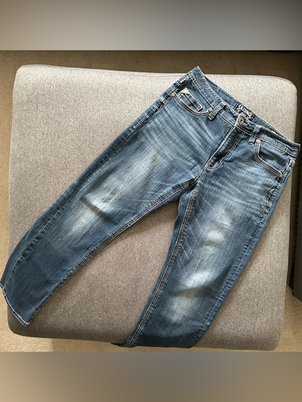 Salvage by Buckle Men’s Anarchy Straight Relaxed Jeans 34 Regular - Picture 2 of 8